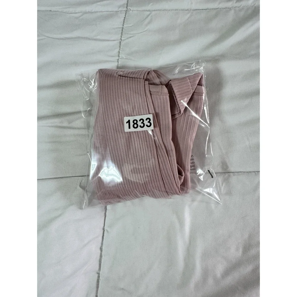 Lululemon Ebb to Street Tank Top Size 12 Pink Haze Built In Bra B/C Yoga EUC